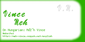 vince meh business card